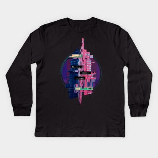 Glitch 3D Art Kids Long Sleeve T-Shirt